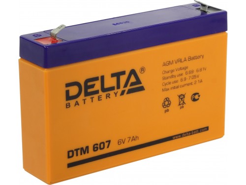 Аккумулятор 06 V 7 Ah Delta HR 607